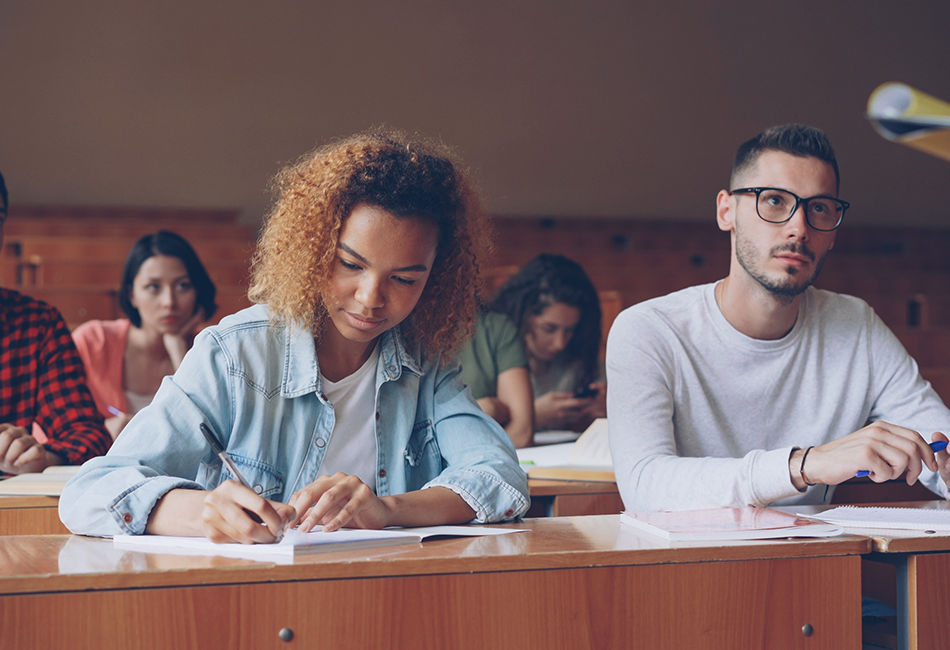 Students in class