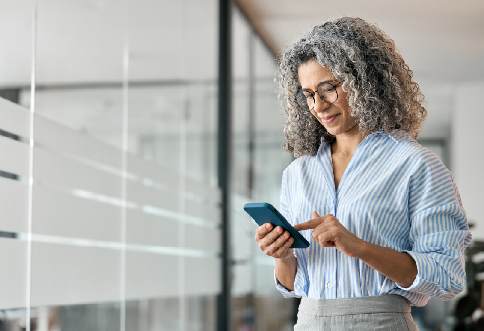 Woman using a smartphone